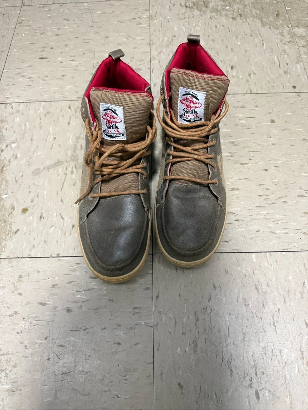 Men's Brown Chukka Boots with Red Lining